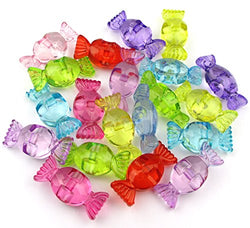 ALL in ONE Mixed Color Acrylic Rhinestone Crystal Candy Shape Beads