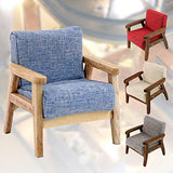 helegeSONG 1/12 Scale Miniature Dollhouse Wooden Armchair, Miniature Cloth Sofa Armchair Miniature Dollhouse Furniture F