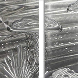 Statements2000 Abstract Ocean Underwater Large 3D Metal Wall Art Panels Indoor/Outdoor Hanging Sculpture by Jon Allen, Silver, 64" x 24" - Sting