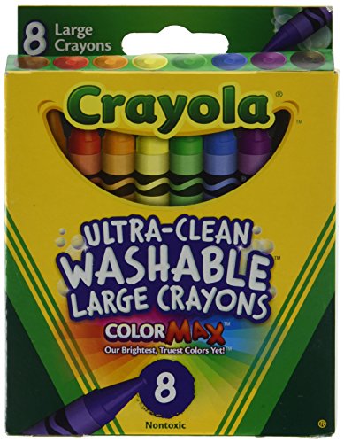 Crayola 5555 Kid's First Large Washable Crayons 8 Count