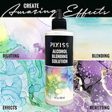 Pixiss Alcohol Ink Set - 25 Large Highly Saturated Colors - (15ml/.5oz), Pixiss 4oz Alcohol Blending Solution