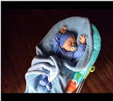 Binxing Toys Reborn Baby Dolls Full Bodies Silicone Can Bath Cute Newborn Boy Weighted Body Realistic Reborn Dolls18 Inch Beautiful Outfits Set Great Birthday Gifts for School Children (1630-45)
