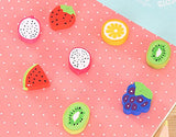 60pcs Rubber Eraser Cute Fruits Styling Pencil Eraser for Children Study Supplies