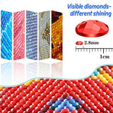 Upgrade Diamond Painting Kits for Adults Kids 5D Diamond Dotzs Paint by Number Full Drill Gem Art Painting with Round Beads Art Accessories DIY Jewel Art Painting for Beginners(Girl Umbrella)