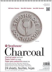 Strathmore STR-560-3 24 Sheet White Charcoal Pad, 18 by 24"