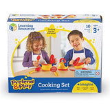Learning Resources Pretend & Play Cooking Set, Play Food, Imaginative Play, 10 Pieces, Ages 3+