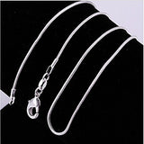 Hupplle 10pcs 22" 22 Inch Silver Plated 1.2MM Snake Chain Necklace New (22"×22")