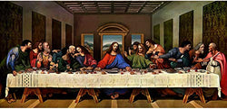 5D DIY Diamond Painting Kits for Adults, Full Drill Painting Cross Stitch by Number Kit, Crystal Rhinestone Embroidery Pictures Arts Craft for Home Wall Decor Gift, 15.7 x 31.5 inches(The Last Supper)