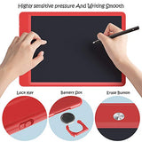 LCD Writing Tablet 10 Inch Drawing Pad, Colorful Screen Doodle Board for Kids, Traveling Gift Toys for 4 5 6 Year Old Boys and Girls (Red)