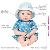 Adora Beach Baby Doll Sunny, 13 inch Beach Toy with Sun Activated Freckles & Rosy Cheeks