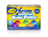 Crayola Washable Kids Paint 6 Count, Pack of 2 | Crayola Ultra-Clean Washable Markers 8 Count, Pack
