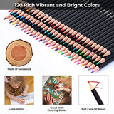 Prina Art Supplies 120-Color Colored Pencils Set for Adults Coloring Books with Sketchbook, Professional Vibrant Artists Pencil for Drawing Sketching Blending Shading, Quality Soft Core Oil Based
