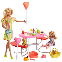 Barbie Puppy Picnic Playset with 2 Dolls, 2 Puppies and 25+ Accessories