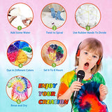 Tie Dye Kits, Emooqi 18 Colours Permanent All-in-1 Tie Dye Set with 36 Bag Pigments, Rubber Bands, Gloves, Apron and Table Covers for Craft Arts Fabric Textile Party DIY Handmade Project