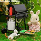 Odoria 1:12 Miniature BBQ Grill with a Gas Tank Dollhouse Kitchen Accessories