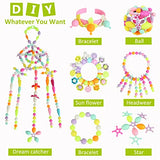CENOVE Jewelry Making Kit Toys for 4 5 6 7 Year Old Girls ,Snap Pop Beads Arts and Crafts Gifts for Kids DIY Necklace Bracelet Hairband and Ring Creativity Gifts for Age 4 5 6 7 8 Year Old Girl