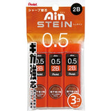 Pentel Ain Stein Mechanical Pencil Lead, 0.5mm 2B, 40 Leads x 3 Pack (XC2752B-3P)