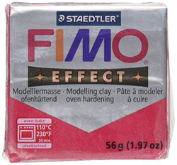 Fimo Soft Polymer Clay 1.97 Ounces-8020-28 Metallic Ruby Red