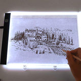 A4 Light Board Portable LED Tracing Light Box Adjustable Light Drawing Pad USB Powered with Felt Bag and Clips for Artists Drawing 5D DIY Diamond Painting Craft Sketching and Animation Design
