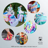 Tie Dye DIY Kit，Textile Manual Dyeing Projects，One Step Fabric Dye kit(6 Colors, 4 fl.oz per Bottle)