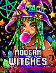 Modern Witches Coloring Book: Adults Coloring Book Features Witch Life in Modern World, Witchcraft, Magical Potions And More for Relaxation & Stress Relief (Coco Wyo & Halloween)