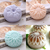 YGEOMER 2 PCS 6 Cavity Assorted Silicone Flower Soap Mold DIY Soap Mold Handmade Chocolate Biscuit Cake Muffine Silicone Mold, with 2 S Hooks as Gift