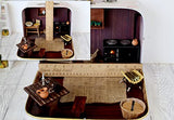 Travel dollhouse suitcase furniture rustic retro room. 1:12 scale ooak handmade