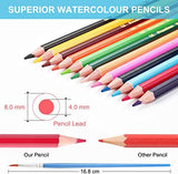 Heshengping, 41pcs Sketching Pencil Set Drawing Sketch Kit Graphite Pencils Charcoal Pencils Watercolor Pencils Blending Stumps 50page sketchbook, coloring book, Beginners Artist Teens and Adults