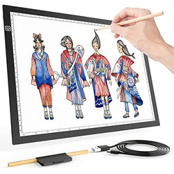 Light Board, LED Light Pad for Drawing A3s/B4, KACOLA Ultra-Thin Tracing Light Box by Magnetic for Diamond Painting, Artists, Sketching, Animation, Calligraphy, Adjustable Brightness