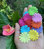 100 pcs Mixed Colors Patch Flowers 39x39mm Mulberry Paper Flower Scrapbooking Wedding Doll House Supplies Card Mini Paper Flowers