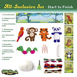 Four Seasons Crafting Kids Sewing Kit and Animal Crafts - Fun DIY Kid Craft and Sew Kits for Girls and Boys 120 Piece Set