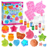 Soap Making Kit for Kids Girls Spa Bath Science Lab STEM Toy - Make Your Own Unicorn Soap DIY Craft Kit Birthday Gift for Girls Age 6 7 8 9 10 11 12 Years Old Toy (Make 15pcs Soap)