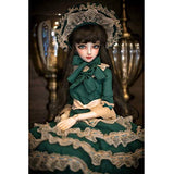 BJD Handmade Doll Green Dress and hat for BJD Girl Dolls Clothes Accessories,1/3