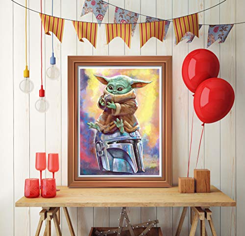 5D DIY Baby Yoda Diamond Painting by Number Kit for Adult, Full Drill  Crystal Rhinestone Embroidery Cross Stitch Diamond Embroidery Dotz Kit for  Home Wall Decor 
