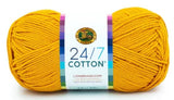 Lion Brand Yarn - 24/7 Cotton - 6 Skein Assortment (Mix 6)