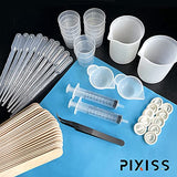 Epoxy Resin Kit Epoxy Resin Molds Silicone Kit Bundle | Pixiss Easy Mix 1:1 (17-Ounce Kit) | Epoxy Resin Mixing Cups and Supplies for Tumblers, Jewelry Resin, Molds, Crafting Resin Kit