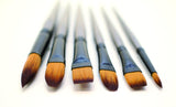 Mont Marte Gallery Series Acrylic Brush Set, 6 Piece. Selection of Synthetic Hair Paint Brushes Suitable for Acrylic Painting