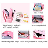 School Bags for Girls,2Pcs Bowknot Students Backpack,Elementary Princess Bookbag Sets for School
