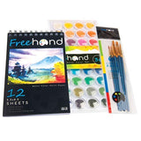 Watercolor Paint Set - 36 Premium Paints - 12 Page Pad - 6 Brushes - Painting Supplies with Palette, Watercolors, Art Pad Paper and Artist Brushes for Teens, Adults & Kids
