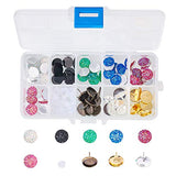 SUNNYCLUE 1 Box 141pcs DIY Jewelry Druzy Stud Earrings Making Starter Kit Include 6 Color 60pcs