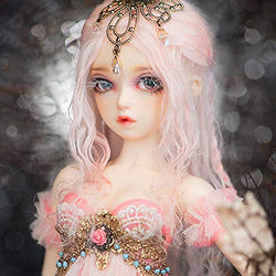 ZDD Moveable Jointed 40cm 1/4 Dolls Mini BJD Doll Pink Hair Naked Women Body Fashion Dolls Toy for Girls Gift - Alicia Elves
