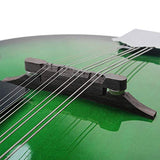 generic Mandolin Instrument Basswood 8 String A Style Mandolin Adjustable Bridge Fretboard Mandoline for Beginners Music Lover Gift Green