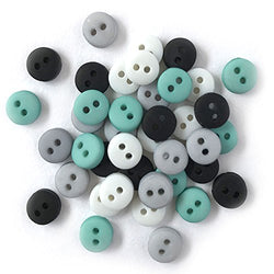 Tiny Buttons For Sewing, Doll Making and Crafts (Retro) - 3 Packs - 120 Buttons