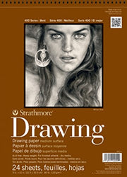 Strathmore STR-400-4 24 Sheet No.80 Drawing Pad, 9 by 12"