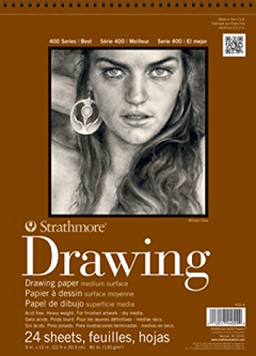 Strathmore STR-400-3 24 Sheet No.80 Drawing Pad, 8 by 10"