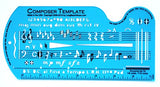 Song Writer's Composing Template Stencil for Music Notes & Symbols with Manuscript Staff Paper Tablet