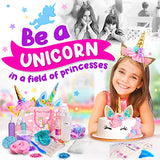 Original Stationery Party Favors for Kids Birthday Party Favor Bags for Girls with Complete Unicorn Slime Kit - Goodie Bag Fillers Headband, Masks, Stickers, Charms (15 pcs)