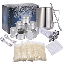 GoldCistern Full Beginners Soy Candle Making Kit, Candle Making Kit Supplies, Soy Wax DIY Candle Craft Tools Including Candle Make Pouring Pot, Candle Wicks, Sticker, Soy Wax and Spoon