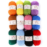 Yarn for Crocheting Knitting Yarn 12 Skein Multicolor