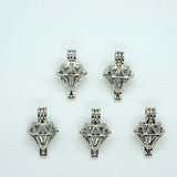 12pcs Gift of Love Forever Diamond Hollow Pendant Pearl Bead Cage Pendant Essential Oil Scent